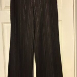 New York & Company Black Pinstripe Flare Pants